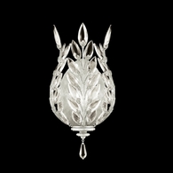 759550-4 Fine Art Lighting Crystal Laurel 17"H Sconce with Silver Leaf Finish