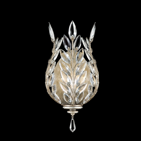 759550 Fine Art Lighting Crystal Laurel 17"H Sconce with Silver Finish