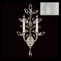 759750-4 Fine Art Lighting Crystal Laurel 28"H Sconce with Silver Leaf Finish