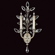 759750 Fine Art Lighting Crystal Laurel 28"H Sconce with Silver Finish