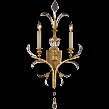 760750 Fine Art Lighting Beveled Arcs 32"H Sconce with Gold Finish