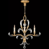 760840ST Fine Art Lighting Beveled Arcs 28"W Round Chandelier with Gold Finish