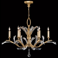 761240ST Fine Art Lighting Beveled Arcs 42"W Round Chandelier with Gold Finish