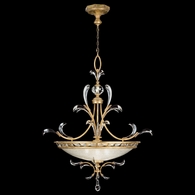 762740 Fine Art Lighting Beveled Arcs 44"W Round Pendant with Gold Finish