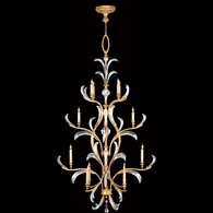 762940ST Fine Art Lighting Beveled Arcs 48"W Round Chandelier with Gold Finish