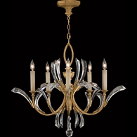 763040ST Fine Art Lighting Beveled Arcs 36"W Round Chandelier with Gold Finish