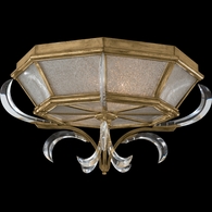 767640ST Fine Art Lighting Beveled Arcs 26"W Round Flush Mount with Gold Finish