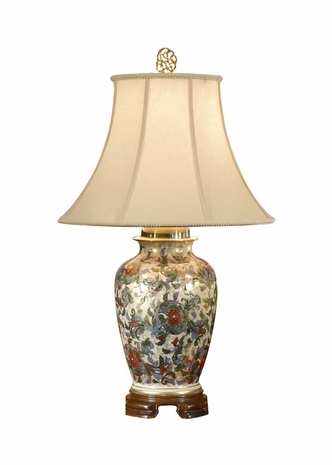 7698 Wildwood Lamps Flowers And Gold Lamp