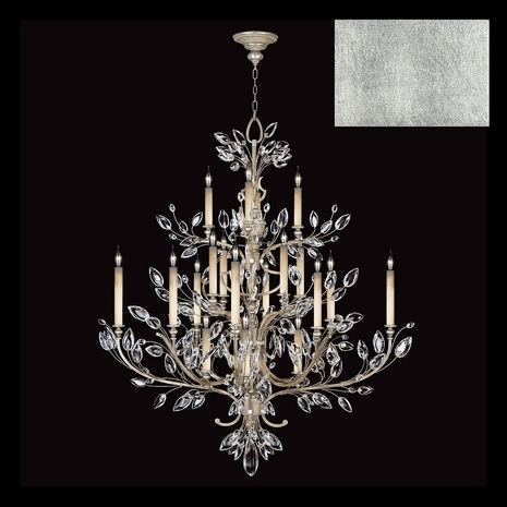 771140-4 Fine Art Lighting Crystal Laurel 57"W Round Chandelier with Silver Leaf Finish