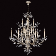 771140 Fine Art Lighting Crystal Laurel 57"W Round Chandelier with Silver Finish