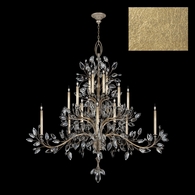 771240-3 Fine Art Lighting Crystal Laurel 75"W Round Chandelier with Gold Leaf Finish