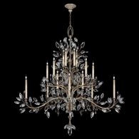 771240 Fine Art Lighting Crystal Laurel 75"W Round Chandelier with Silver Finish
