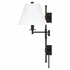 7731 Hudson Valley Claremont 1 Light Wall Sconce With Plug W/White Shade