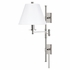 7731 Hudson Valley Claremont 1 Light Wall Sconce With Plug W/White Shade