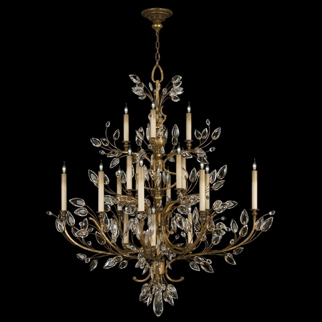 774440 Fine Art Lighting Crystal Laurel 57"W Round Chandelier with Gold Finish