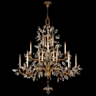 774540 Fine Art Lighting Crystal Laurel 75"W Round Chandelier with Gold Finish