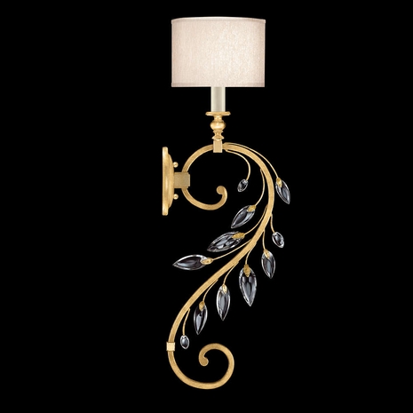 774650-SF33 Fine Art Lamps Crystal Laurel 32"H Sconce with Gold Finish