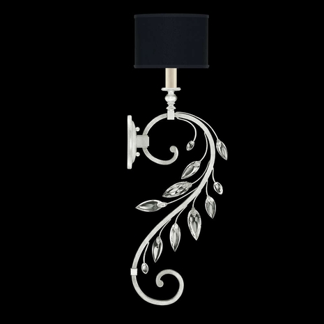 774650-SF42 Fine Art Lamps Crystal Laurel 33"H Sconce with Silver Finish