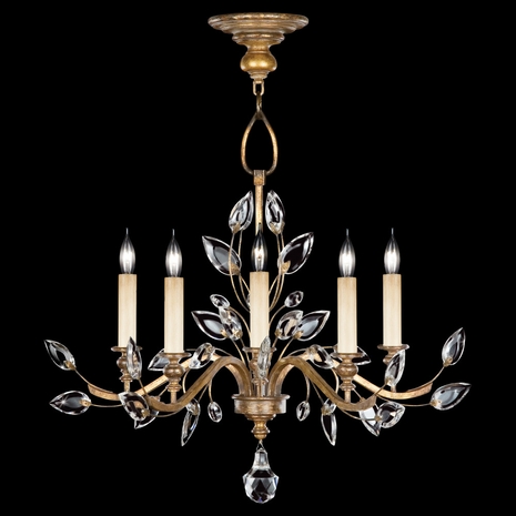 775840 Fine Art Lighting Crystal Laurel 32"W Round Chandelier with Gold Finish