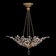 776340 Fine Art Lighting Crystal Laurel 35"W Round Pendant with Gold Finish