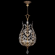 776540ST Fine Art Lamps 6 Light Crystal Laurel 18" Round Pendant with Gold Finish