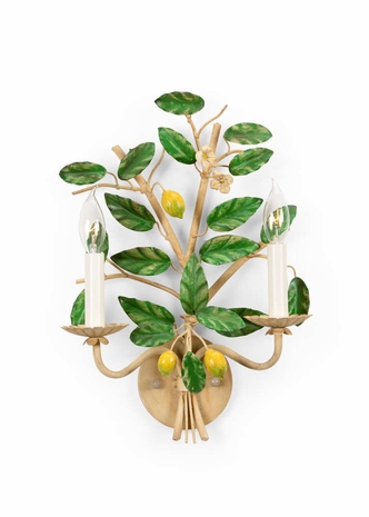 7795 Wildwood Lamps Lemons and Leaves Sconce