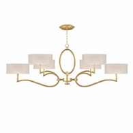 780040-SF33 Fine Art Lamps Allegretto 63"W Oblong Chandelier with Gold Finish