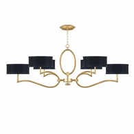780040-SF34 Fine Art Lamps Allegretto 63"W Oblong Chandelier with Gold Finish