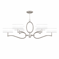 780040-SF41 Fine Art Lamps Allegretto 63"W Oblong Chandelier with Silver Finish