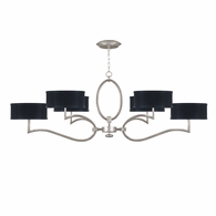 780040-SF42 Fine Art Lamps Allegretto 63"W Oblong Chandelier with Silver Finish