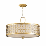 780140-SF33 Fine Art Lamps 3 Light Allegretto 33" Round Pendant with Gold Leaf Finish