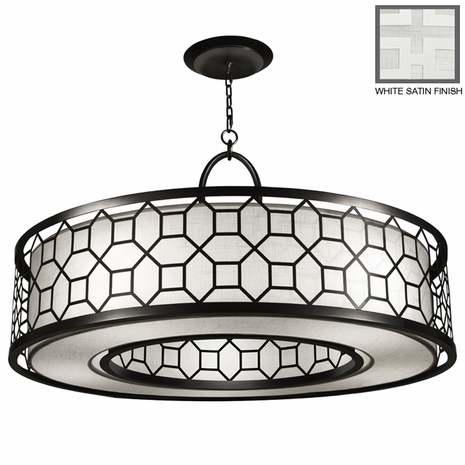 780340-5GU Fine Art Lamps Black + White Story 29 inch 5 Light Pendant