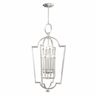 780440-SF4 Fine Art Lamps Allegretto 28"W Round Pendant with Silver Finish