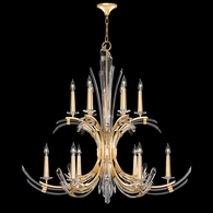 781640-2 Fine Art Lighting Trevi 42"W Round Chandelier with Gold Leaf Finish