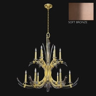 781640-3 Fine Art Lighting Trevi 42"W Round Chandelier with Soft Bronze Ombre Finish