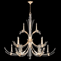 781740-2 Fine Art Lighting Trevi 56"W Round Chandelier with Gold Leaf Finish