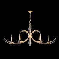 781940-2 Fine Art Lighting Trevi 68"W Oblong Chandelier with Gold Leaf Finish