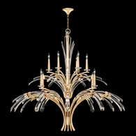 782040-2 Fine Art Lighting Trevi 56"W Round Chandelier with Gold Leaf Finish