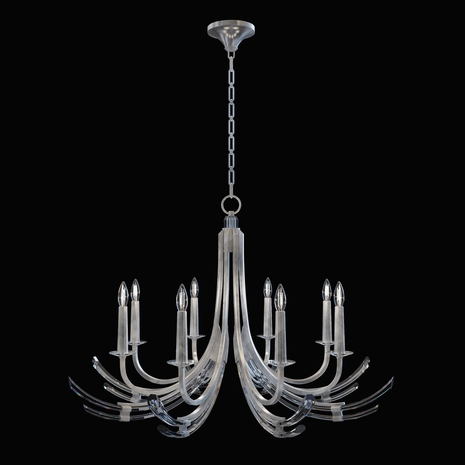 782140-1 Fine Art Lighting Trevi 39.5"W Round Chandelier with Silver Leaf Finish