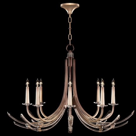 782140-3 Fine Art Lighting Trevi 39.5"W Round Chandelier with Soft Bronze Ombre Finish