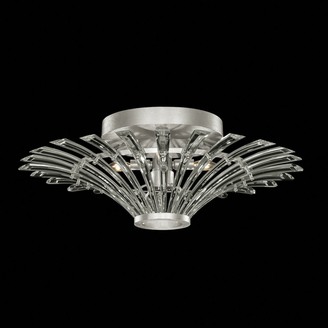782440-1 Fine Art Lighting Trevi 27.25"W Round Flush Mount with Silver Leaf Finish
