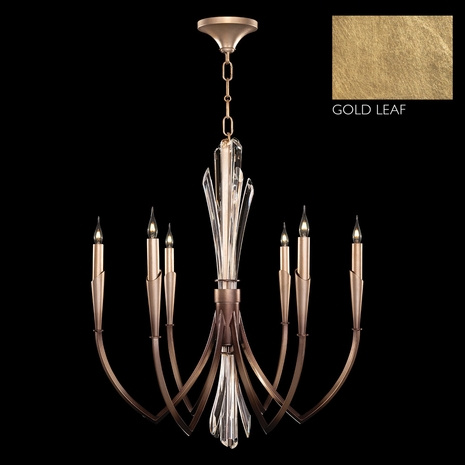 782540-2 Fine Art Lighting Trevi 26"W Round Pendant with Gold Leaf Finish