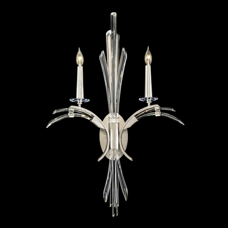782750-1 Fine Art Lighting Trevi 34"H Sconce with Silver Leaf Finish