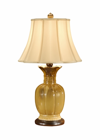 7854 Wildwood Lamps Melon Jar Lamp with Hand Colored Earthenware