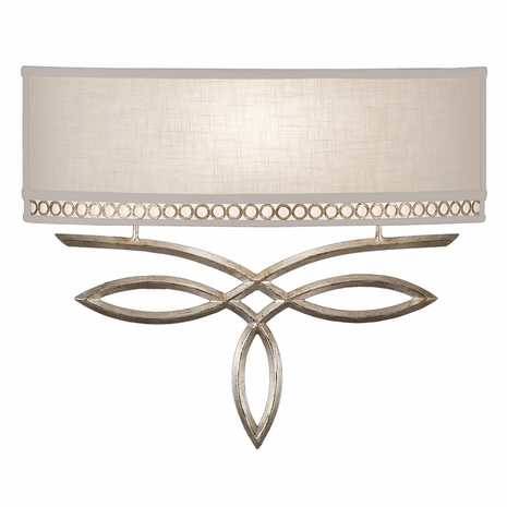 785650ST Fine Art Lamps 1 Light Allegretto 15" Sconce with Silver Finish