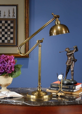 7857 Wildwood Lamps Curved Arm Table Lamp