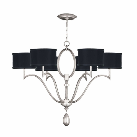 785840-SF42 Fine Art Lamps Allegretto 39"W Round Chandelier with Silver Finish