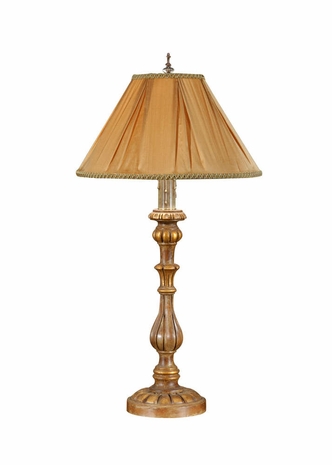 7861 Wildwood Lamps Carved Candlestick Lamp