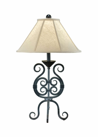 7866 Wildwood Lamps Iron Scrolls Lamp with Handmade and Finished Wrought Iron