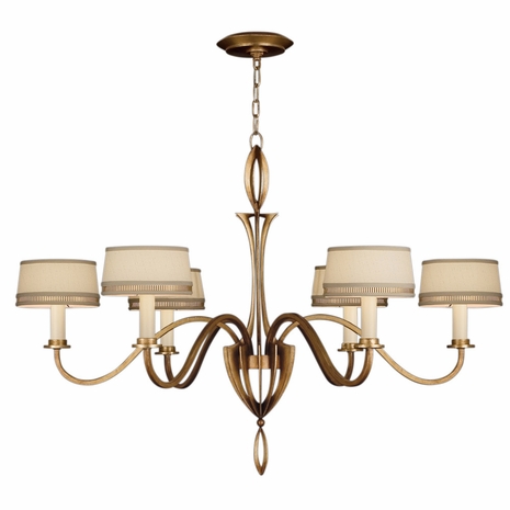 786740-2ST Fine Art Lamps Staccato Gold 31 inch 6 Light Chandelier